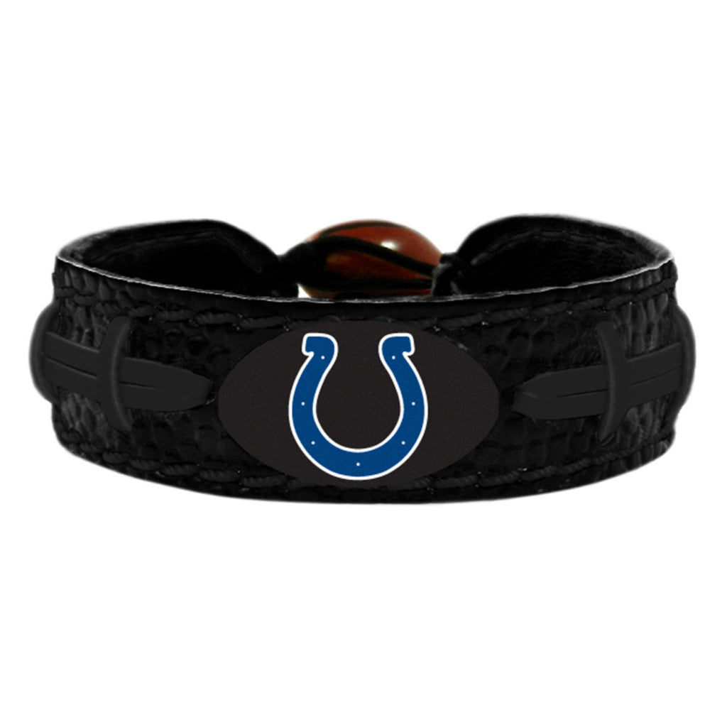 Indianapolis Colts Bracelet Team Color Tonal Black Football CO - Gamewear