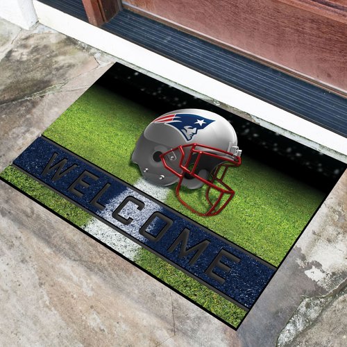 New England Patriots Door Mat 18x30 Welcome Crumb Rubber - Logo Brands