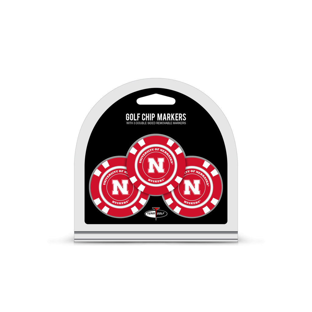 Nebraska Cornhuskers Golf Chip with Marker 3 Pack - Team Golf