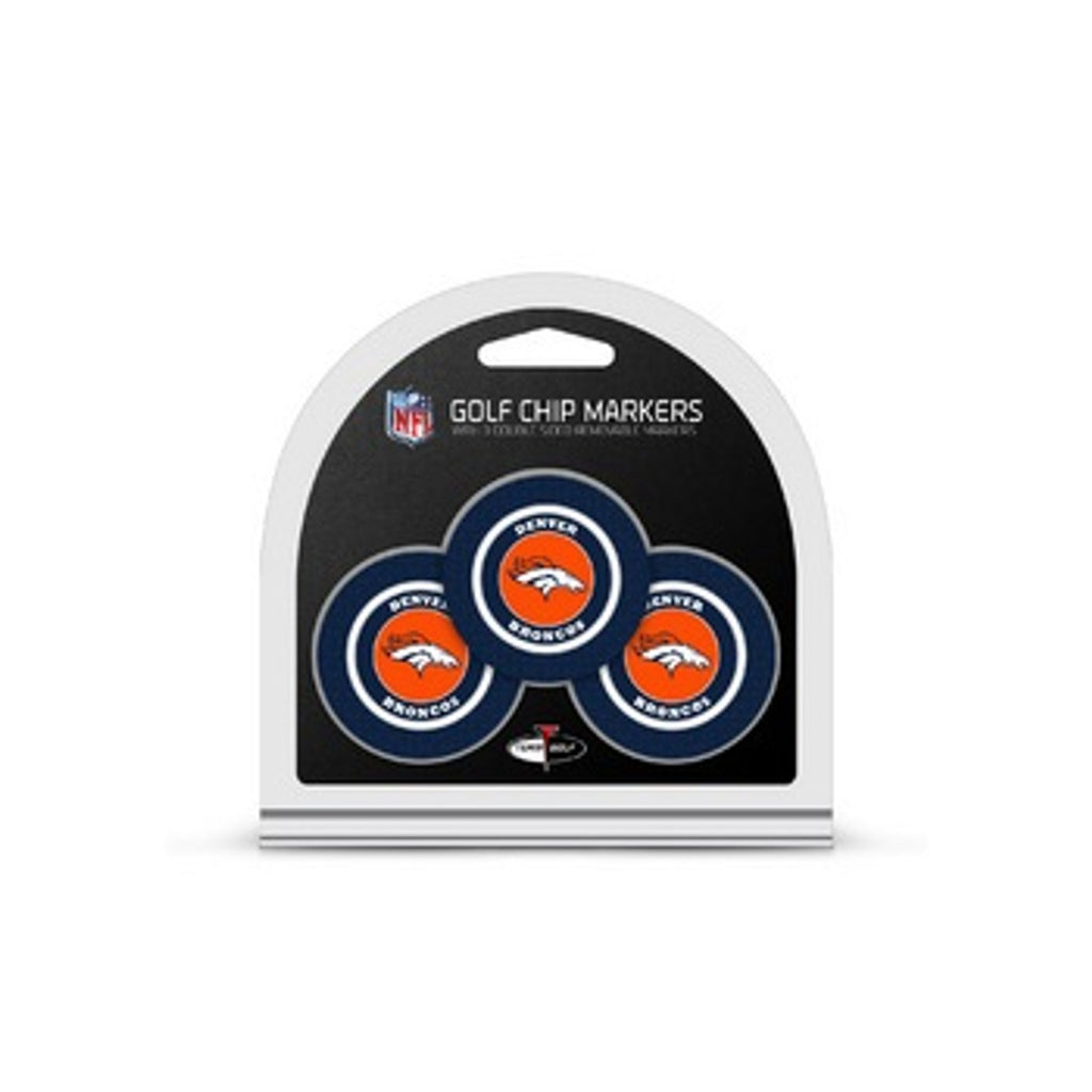 Denver Broncos Golf Chip with Marker 3 Pack - Team Golf