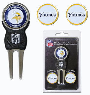 Minnesota Vikings Golf Divot Tool with 3 Markers - Team Golf