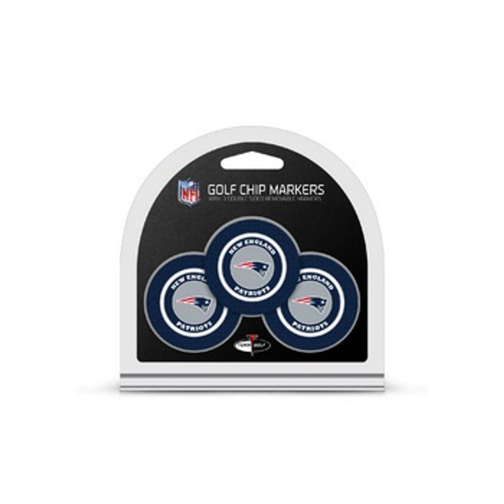 New England Patriots Golf Chip with Marker 3 Pack - Team Golf