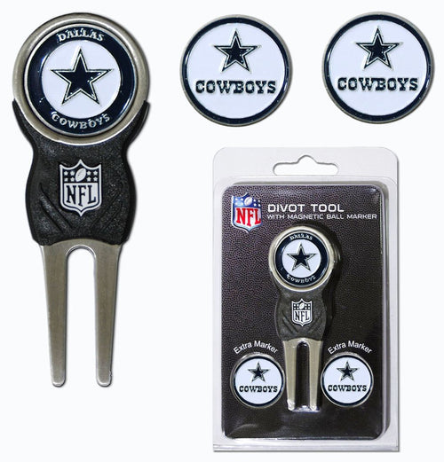 Dallas Cowboys Golf Divot Tool with 3 Markers - Team Golf