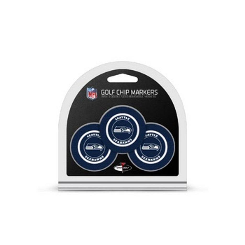 Seattle Seahawks Golf Chip with Marker 3 Pack - Team Golf