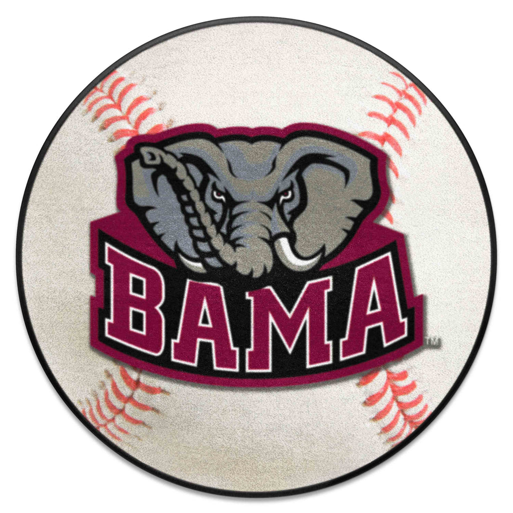 Fanmats - University of Alabama Baseball Mat 27'' diameter