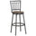 Stockton 30'' Metal Swivel Stool - Slate Grey - Golden Oak Seat - American Woodcrafters