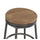 Stockton 30'' Backless Metal Swivel Stool - Slate Grey - Golden Oak Seat - American Woodcrafters