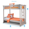 Stonebrook Twin Over Twin 3/3 over 3/3 Bunkbed - Light Distressed Antique Gray - American Woodcrafters