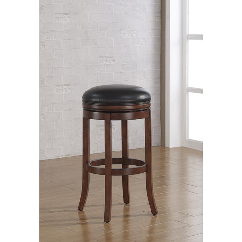 Stella 26'' Backless Swivel Stool - Medium Walnut - American Woodcrafters