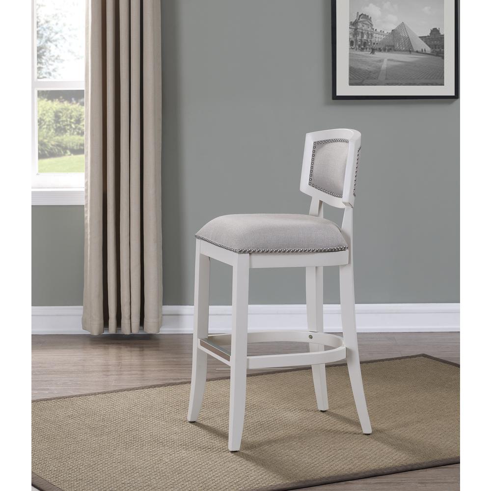 Beverly 26'' Stool - Off White Finish - American Woodcrafters
