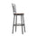 Stockton 25'' Metal Swivel Stool - Slate Grey - Golden Oak Seat - American Woodcrafters