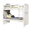Twin Over Twin 3/3 Over 3/3 Bunkbed - without trundle  - White Cottage - American Woodcrafters
