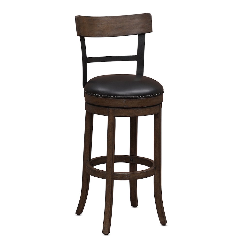 Taranto 30'' Bar Swivel Stool - Washed Brown - American Woodcrafters