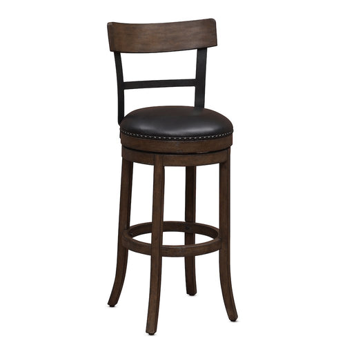 Taranto 30'' Bar Swivel Stool - Washed Brown - American Woodcrafters