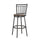 Stockton 30'' Metal Swivel Stool - Slate Grey - Golden Oak Seat - American Woodcrafters