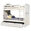 Twin 3/3 Over 3/3 Bunkbed - with Trundle - White Cottage - American Woodcrafters