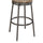 Stockton 30'' Backless Metal Swivel Stool - Slate Grey - Golden Oak Seat - American Woodcrafters