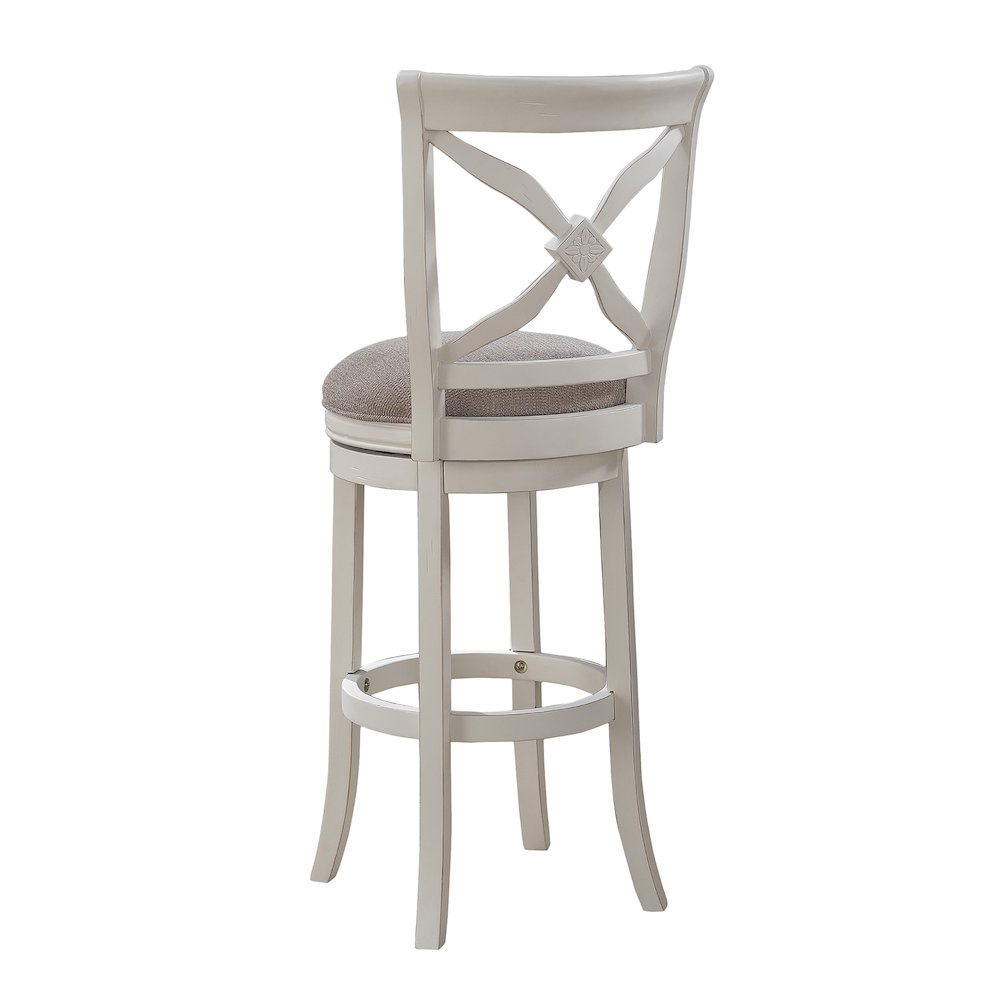 Accera 34'' Swivel Stool - Distressed Antique White - American Woodcrafters