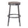 Stockton 30'' Backless Metal Swivel Stool - Slate Grey - Grey Oak Seat - American Woodcrafters