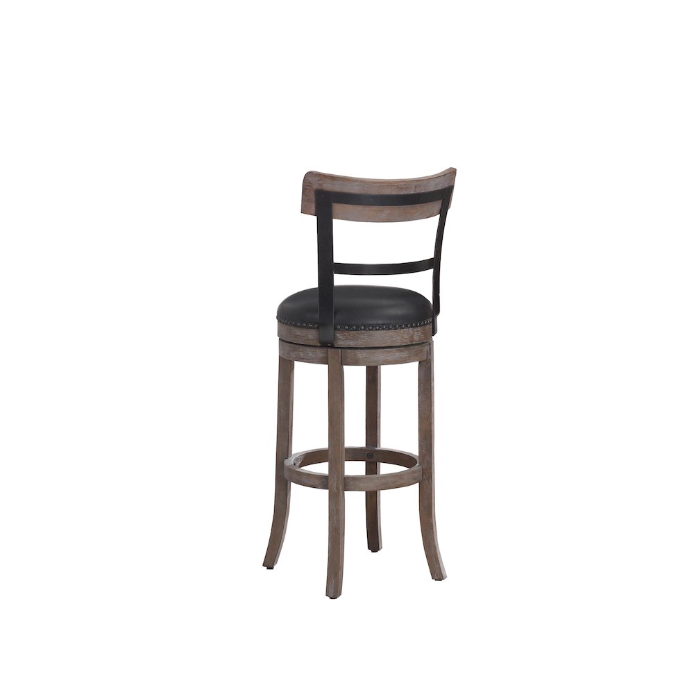 Taranto 30'' Bar Swivel Stool - Washed Brown - American Woodcrafters