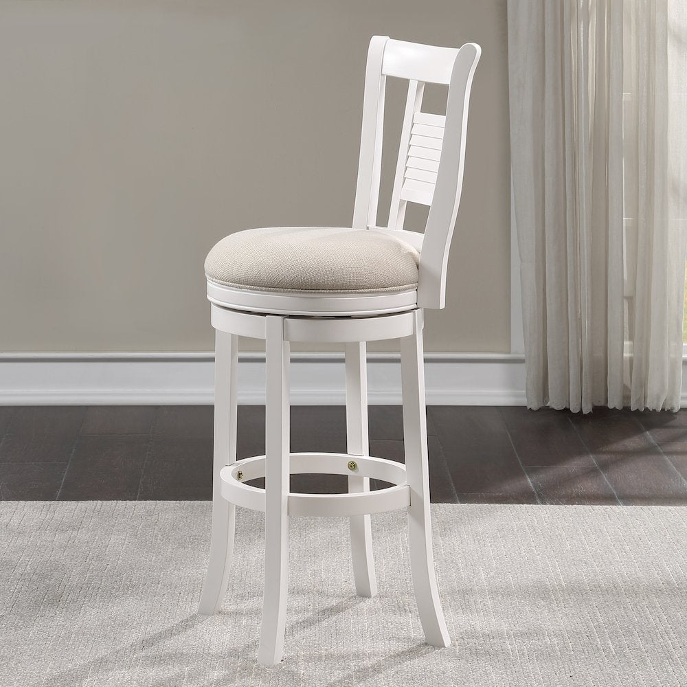 Palmer 30'' Swivel Stool - Antique White - American Woodcrafters