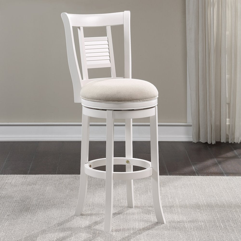 Palmer 30'' Swivel Stool - Antique White - American Woodcrafters