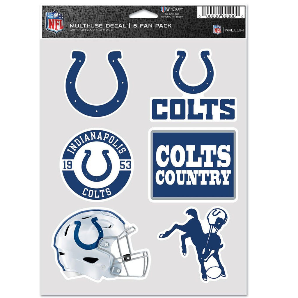 Indianapolis Colts Decal Multi Use Fan 6 Pack - Wincraft
