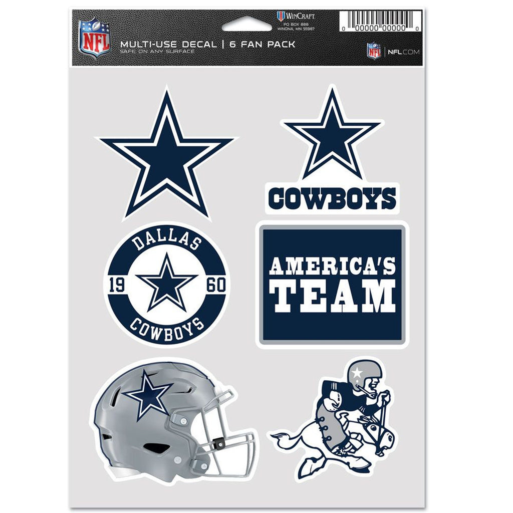 Dallas Cowboys Decal Multi Use Fan 6 Pack - Wincraft