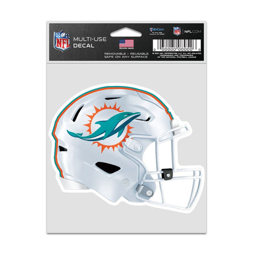 Miami Dolphins Decal 3.75x5 Helmet Fan - WinCraft