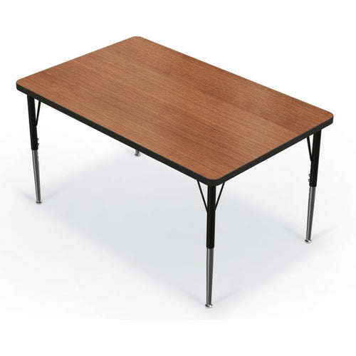 Activity Table - 30''X48'' Rectangle - Amber Cherry Top Surface - Black Edgeband - BALT