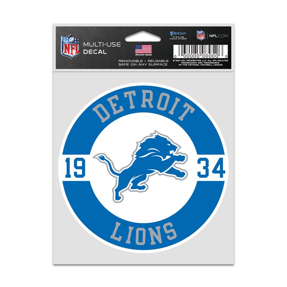 Detroit Lions Decal 3.75x5 Patch Fan - WinCraft
