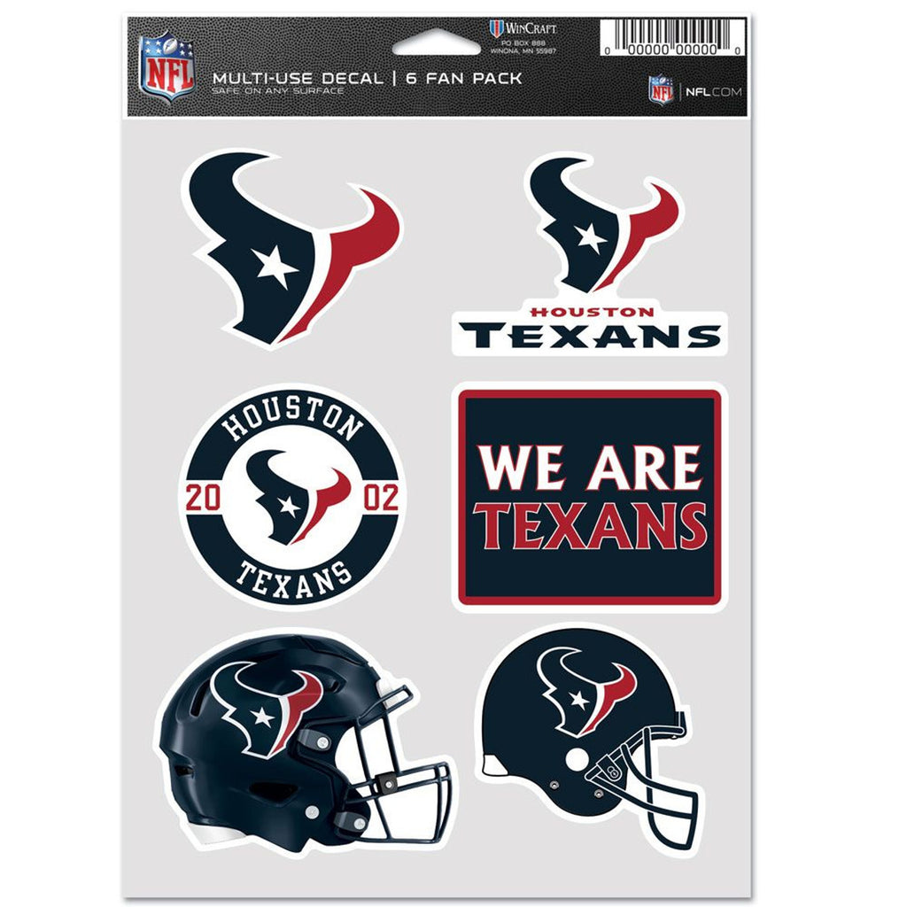 Houston Texans Decal Multi Use Fan 6 Pack - WinCraft