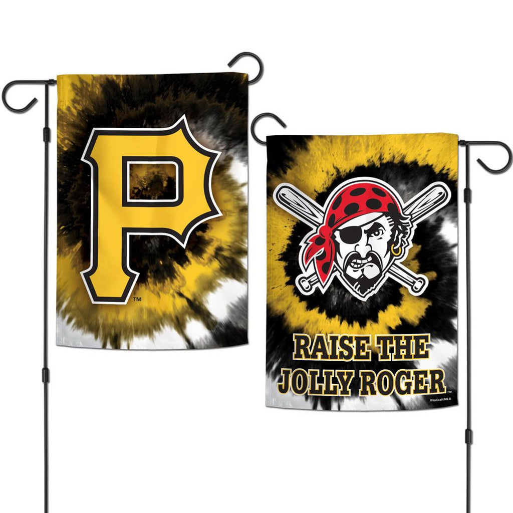 Pittsburgh Pirates Flag 12x18 Garden Style 2 Sided Tie Dye - Special Order - Wincraft