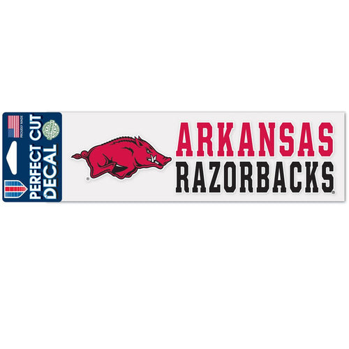 Arkansas Razorbacks Decal 3x10 Perfect Cut Color - WinCraft
