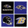 Baltimore Ravens Coaster Set 4 Piece with Wood Caddy - Evergreen Enterprises