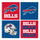 Buffalo Bills Coaster Set 4 Piece with Wood Caddy - Evergreen Enterprises
