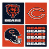 Chicago Bears Coaster Set 4 Piece with Wood Caddy - Evergreen Enterprises