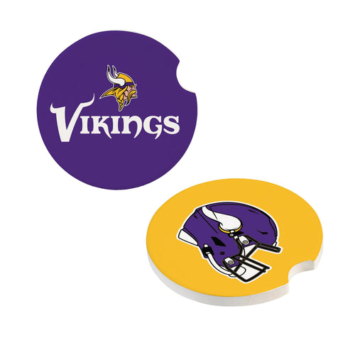 Minnesota Vikings Car Coaster Set 2 Pack Periodic Restock - Evergreen Enterprises