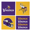 Minnesota Vikings Coaster Set 4 Piece with Wood Caddy - Evergreen Enterprises