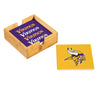 Minnesota Vikings Coaster Set 4 Piece with Wood Caddy - Evergreen Enterprises
