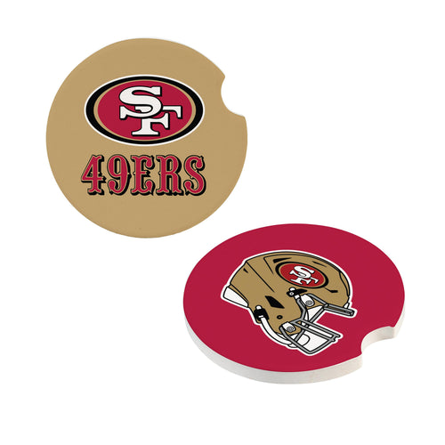 San Francisco 49ers Car Coaster Set 2 Pack Periodic Restock - Evergreen Enterprises