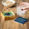 Seattle Seahawks Coaster Set 4 Piece with Wood Caddy - Evergreen Enterprises