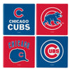 Chicago Cubs Coaster Set 4 Piece with Wood Caddy - Evergreen Enterprises