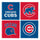Chicago Cubs Coaster Set 4 Piece with Wood Caddy - Evergreen Enterprises