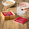 North Carolina State Wolfpack Coaster Set 4 Piece with Wood Caddy - Evergreen Enterprises