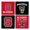 North Carolina State Wolfpack Coaster Set 4 Piece with Wood Caddy - Evergreen Enterprises