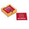 North Carolina State Wolfpack Coaster Set 4 Piece with Wood Caddy - Evergreen Enterprises