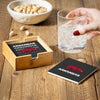 Arkansas Razorbacks Coaster Set 4 Piece with Wood Caddy - Evergreen Enterprises