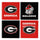 Georgia Bulldogs Coaster Set 4 Piece with Wood Caddy - Evergreen Enterprises