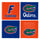 Florida Gators Coaster Set 4 Piece with Wood Caddy - Evergreen Enterprises